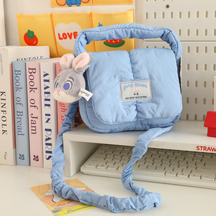 Genuine Licensed Zootopia Judy Nick Strawberry Bear Qiqi Plush Shoulder Bag Crossbody Bag Large Capacity Double