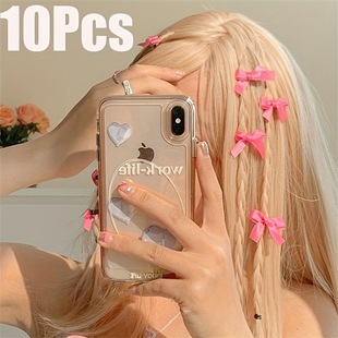 Cross-border Y2K Dopamine Sweet Mini Bow Hairpin Duckbill Clip Ballet Ribbon Small Hairpin Hair Accessories