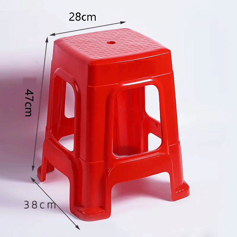 Thickened plastic stool home Nordic stackable adult dining table chair stall square stool stool bench bench wholesale