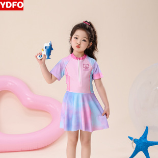 Children's Swimwear Little Girl's Summer New Style Split Girl's Professional Sun Protection Cartoon Hot Spring Swimsuit