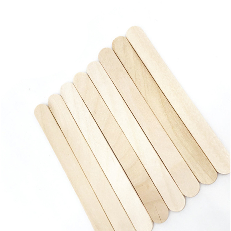 50pcs Chocolate Ice Cream Sticks Natural Wood Popsicle Cakesicle Stick For Silic