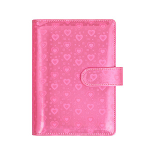 Cross-border in stock explosions macaroon binder laser love hand book PU cash plan budget book