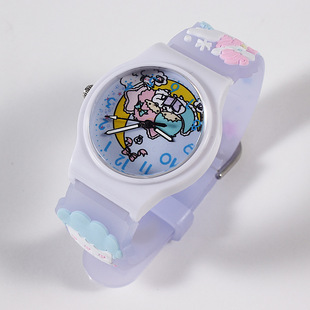 Cartoon Sanrio watch children's silicone 3D strap watch cute coolomi Yugui dog girl quartz watch