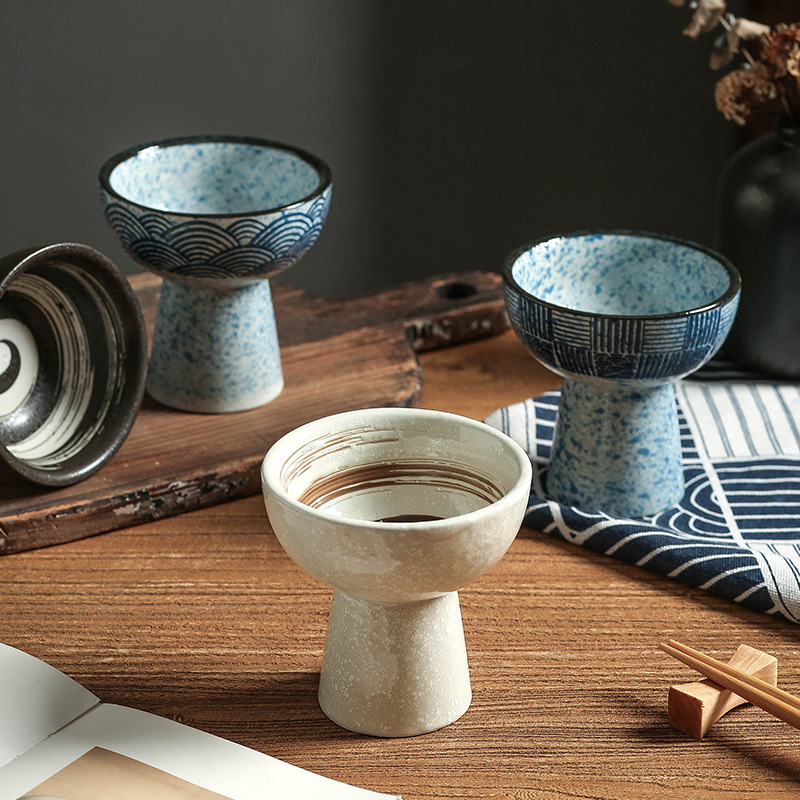 Japanese style ice cream cup bowl goblet ceramic creative snack sashimi dish dessert bowl