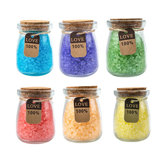 Cross-border 110g Himalayan mineral crystal particles sea salt bottled moisturizing skin bath bath salt wholesale