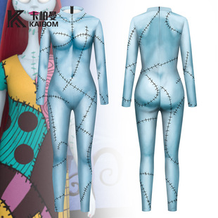 Wansheng costume Sally role-playing clothing cos same 3D printed cosplay jumpsuit cross-border