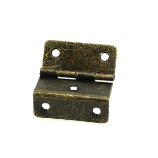 Bedside Cabinet Door Bending Hinge Hinge Triple Hinge Iron Green Ancient Electroplated Copper Chinese Antique Hinge