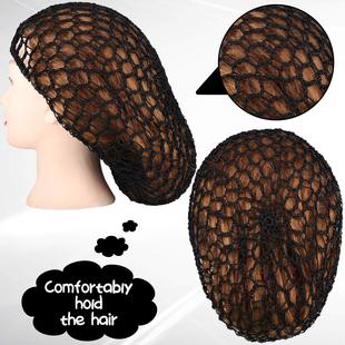 Cross-border Hot Selling Women's Handmade Hook Woven Hair Net Lined Net Coil Hair Hat Nightcap Polyester Hair Net
