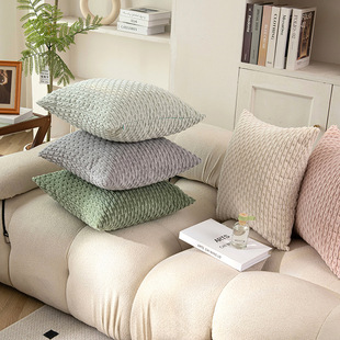 Corduroy Short Pillow Solid Color Modern Simple Sofa Pillow Case Living Room Bedroom Decoration Pillow Case Cushion Cover