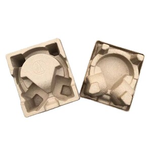 Factory Direct Sales Dry-Pressed Corrugated Paper Material Pulp Molding Custom Packaging Earphones Environmentally Friendly Degradable Pulp Paper Tray