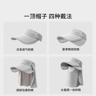 Sun Hat Women's Summer Anti-UV Face-Covering Mask Sunscreen Hat Big Cornice Empty Top Outdoor Riding Sun Hat
