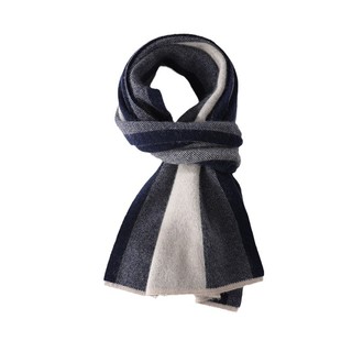 New Cashmere Men's Scarf Autumn and Winter Fashion High-end Birthday Gift Plaid Knitted Warm Scarf for Men