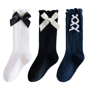 Lolita girls' socks wholesale 2023 spring and autumn bow lace children's socks Korean jk girls' stockings