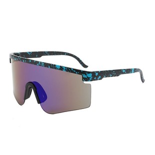 New European and American cross-border outdoor large frame men's one-piece sunglasses sports riding sunglasses sunglasses factory direct sales