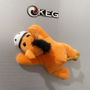 New Creative Pony Refrigerator Magnet Magnetic Doll Cartoon Cute Horse Year Plush Doll Refrigerator Magnet Animal Cross-Border