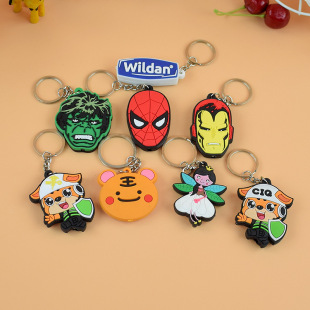 PVC soft rubber cartoon key chain 3D doll anti-loss pendant pendant student schoolbag accessories to map customization