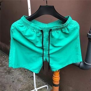 Quarterly Pants Men's Summer Beach Pants Korean Style Triple Pants Quick-drying Shorts Candy-colored Loose Thin Trendy Sports Shorts