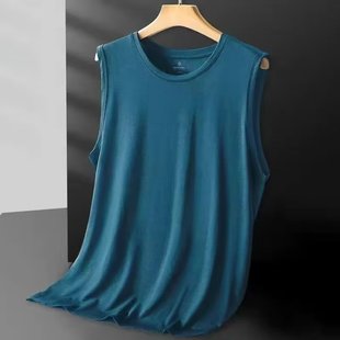 Solid Color Vest Men's Summer Outer Wear Thin Loose All-match Sports Vest Fitness Running Quick-drying Short T Vest