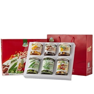 Fruit and vegetable crisps festival gift box okra green knife bean mushroom pumpkin yellow peach assorted fruit and vegetable crisps 6 cans combination