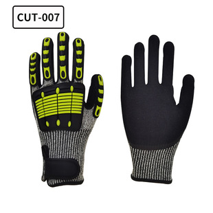 Delta with 5 grade anti-cutting anti-collision gloves TPR anti-smashing machinery oil mining rescue protective gloves