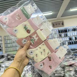 Весна и лето Jichi Bear Детские тонкие хлопчатобумажные носки