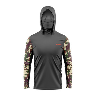 SIMMS Рыболовный костюм с капюшоном Lu Ya Солнцезащитный крем Мужская маска с ледяным шелком с длинными рукавами Рыболовный костюм быстро сухой и дышащий тонкий