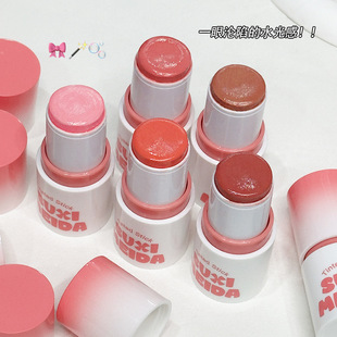 Susimei uses blush stick to brighten face, three-dimensional natural water light, muscle, lip and cheek dual-purpose cream