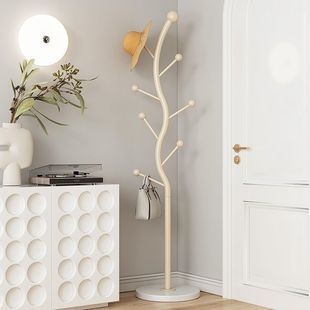 Simple Cream Vertical Internet Celebrity Coat Rack, Simple Home Indoor Clothes Storage, Mingjiang Floor-Standing Bedroom Clothes Rack