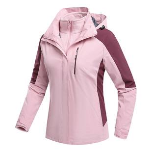 Men's and women's three-in-one removable autumn and winter velvet padded waterproof windproof outdoor Tide brand coat Tide brand
