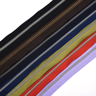 Factory direct metal zipper plating Y teeth 3#5#8 color teeth silver teeth gold teeth metal zipper luggage zipper