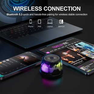 Новый магнитный всасывающий беспроводной Bluetooth динамик небольшой мини портативный светящийся RGB мобильный телефон держатель подарочный маленький стерео