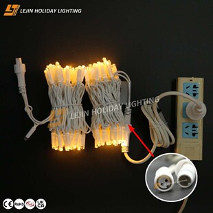 White Rubber Wire Led Light String Ip67 Waterproof Outdoor Street Decoration Warm White with Flashing Light String Engineering Model