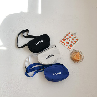 Children's small bag 2022 new boys and girls messenger bag trendy cool bag coin purse game letter accessories bag