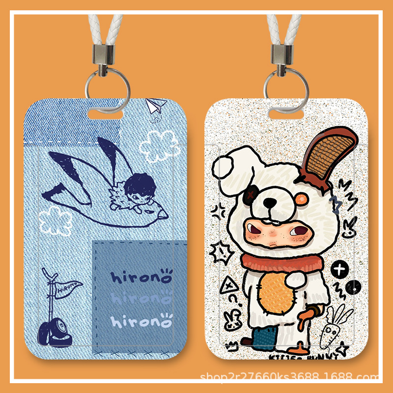 Bubble Mart Ono Slide Card Holder Campus Card Water Card Meal Card Id Card Access Control Pick-Up Protective Cover