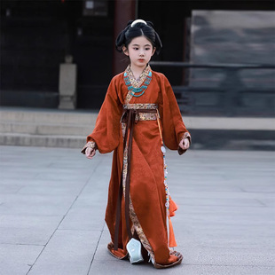 Зеленая одежда Воюющих Государств для девочек Hanfu Китайский стиль Вэй Цзинь, Северная и Южная династии