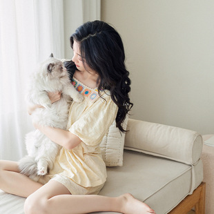 [Cool] Summer Pajamas Women's Modal Cotton Short-sleeved Thin Fashionable Simple Outer Wear Home Clothes suit