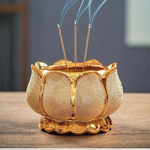 Lotus Incense Censer Household Indoor Incense Furnace Home Incense Censer Buddha's Pre-buddha Incense Censer Incense Censer Ceramic Incense Censer Incense Insertion
