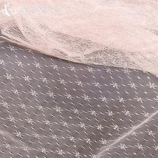 New Polyester Lace Fabric Non-elastic Small Snowflake Jacquard Mesh Fashion Women's Clothing Kidsren's Clothing DIY Mesh