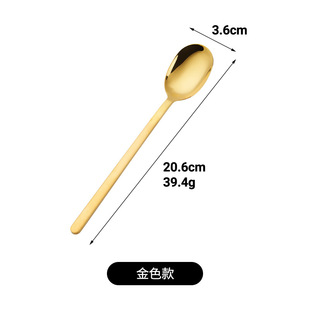 304 stainless steel long handle Korean spoon creative dessert spoon mixing spoon eating Spoon soup spoon stainless steel tableware