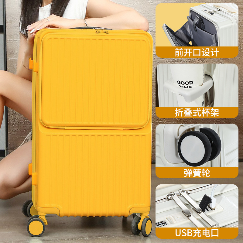 Luggage Suitcase for Male and Female Students 24inch Aluminum Frame Trolley Case Universal Wheels 20inch Travel Luggage Boarding Password Box Wholesale