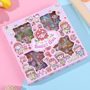 100 штук клубничного медведя Sanrio coolometi Yugui собака пудинг собака пача собака ПВХ в штучной упаковке наклейки на руку
