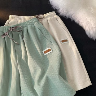 Casual Pants Spring and Autumn New Youth Popular Sports Pants Fashion Brand Five-point Pants Loosen Ice Silk Shorts for Men