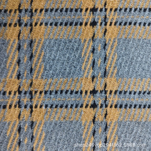 New Twill Woolen Plaid Woolen Fabric, Woven Fashionable Women's Outwear, Outwear, Shoe Materials, Bags and Other Fabrics