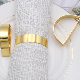 Cross-borDer New Semicircle D-shapeD Napkin Buckle Western Napkin Ring Creative Napkin Ring