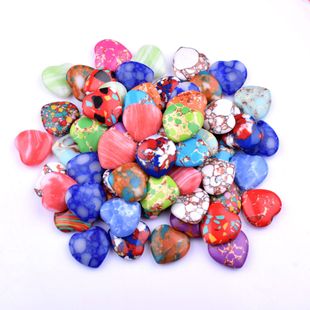 high quality jewelry 20*6mm natural stone powder crystal 2cm heart-shaped love ornaments gem crafts