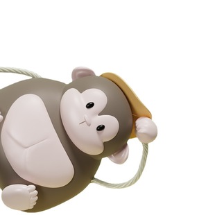 Cross-border gorilla rattle baby can gnaw tooth gum baby hand rattle comfort grip children's musical instrument toy