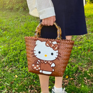 Маленькая красная книга та же вязаная сумка Kitty Hello Kitty сумка на плечо женская сумка большая емкость сумка для путешествий