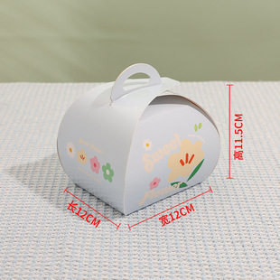 Portable Mousse Cake Box Disposable West Point Box Cheese Dessert Swiss Roll Packaging Box Baking Food Packaging Box