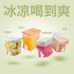 Household Fruit Teapot Refrigerator Cold Kettle Air-cooled Soak High Temperature Resistant Large Capacity Lemon Tea Herbal Kettle with Faucet