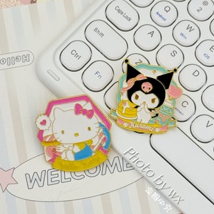 Alloy Brooch Sweet Sanrio Metal Badge Yugui Dog Badge Kulomi Brooch melody Student Class